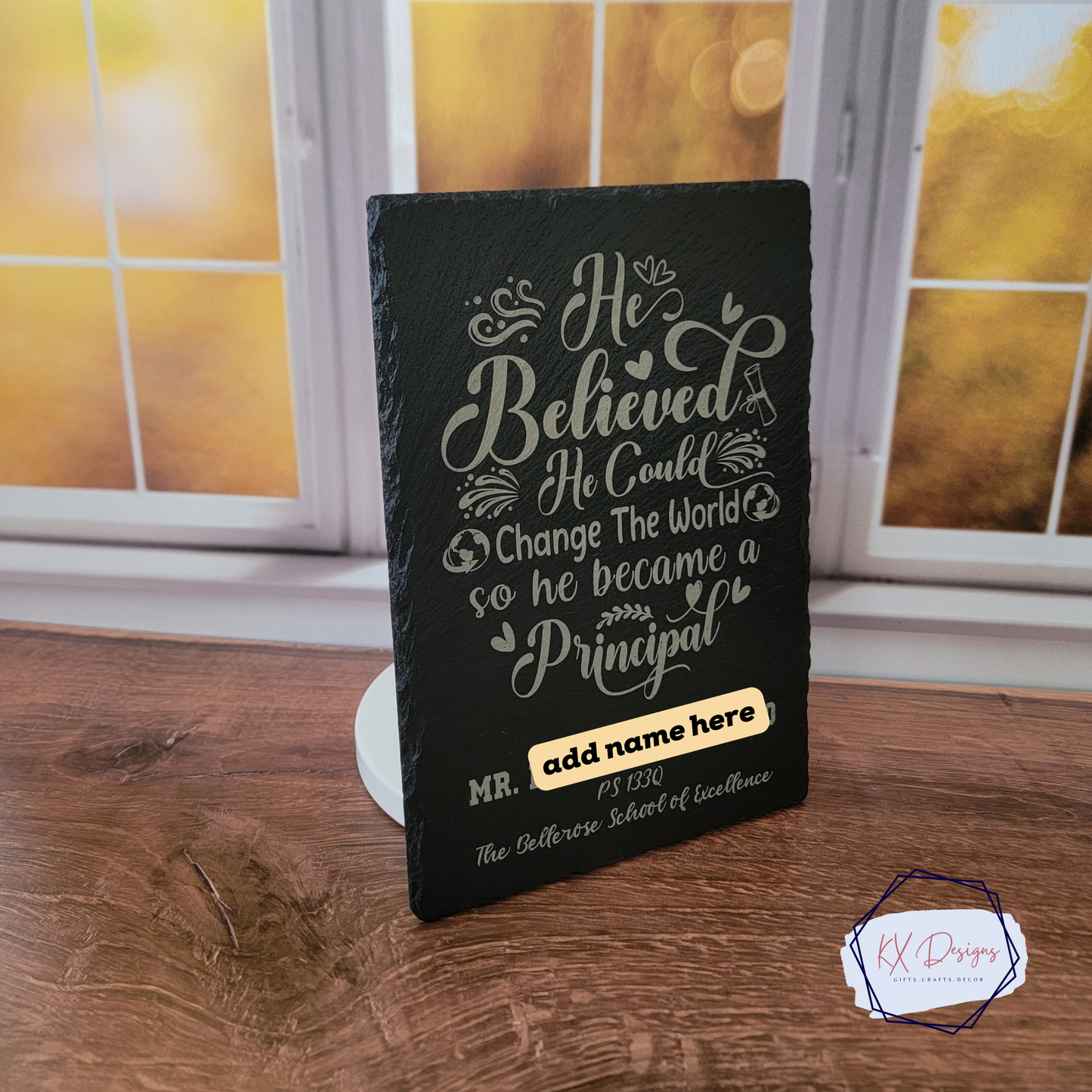 Custom Slate Plaques, Laser Engraved, Rectangular 6x9 inches, landscape or portrait options, bulk options