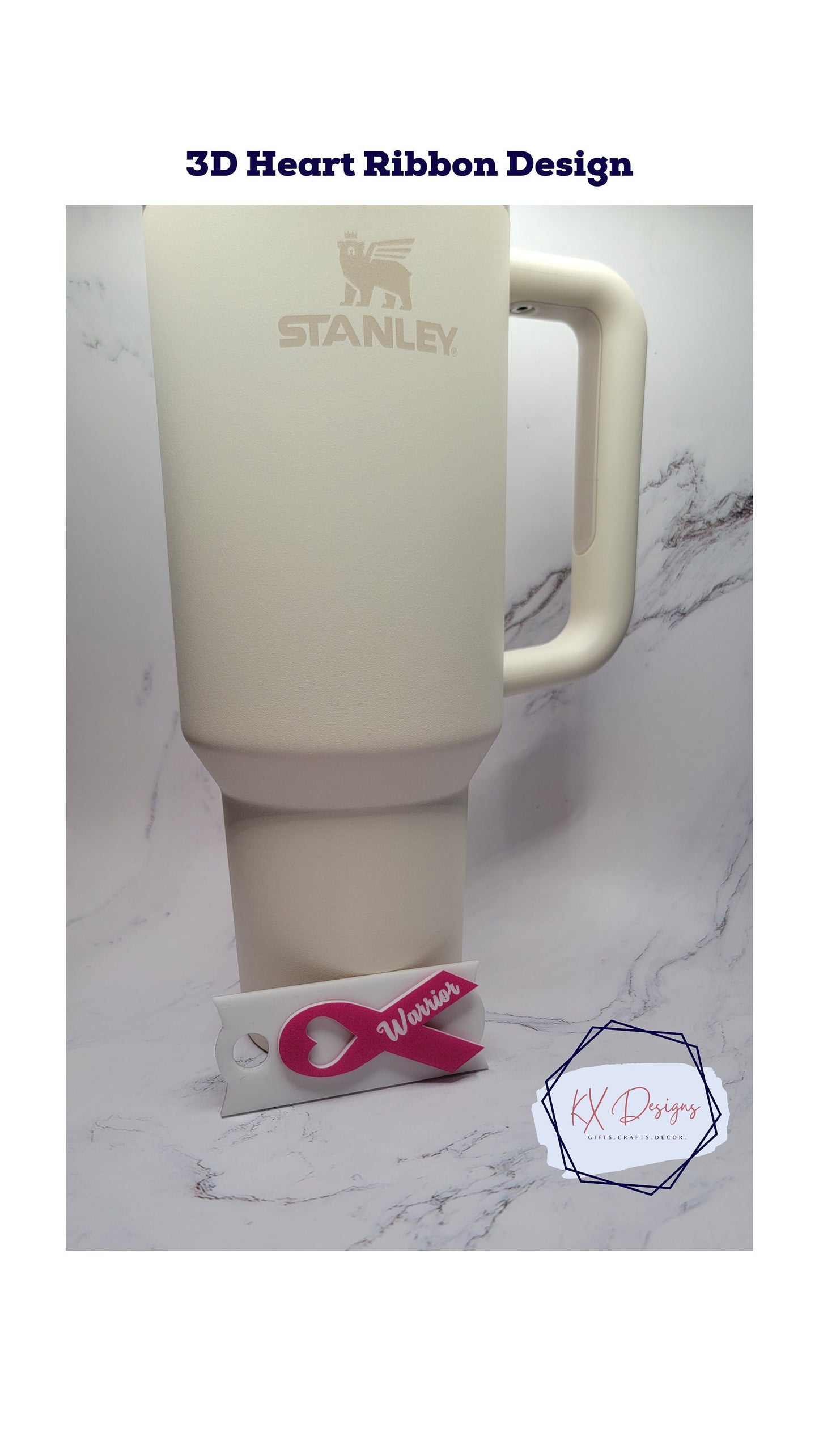 40 oz. Personalized Breast Cancer Awareness Name Plate | Custom Name Tag | Stanley Topper | Tumbler Cup | Bulk options
