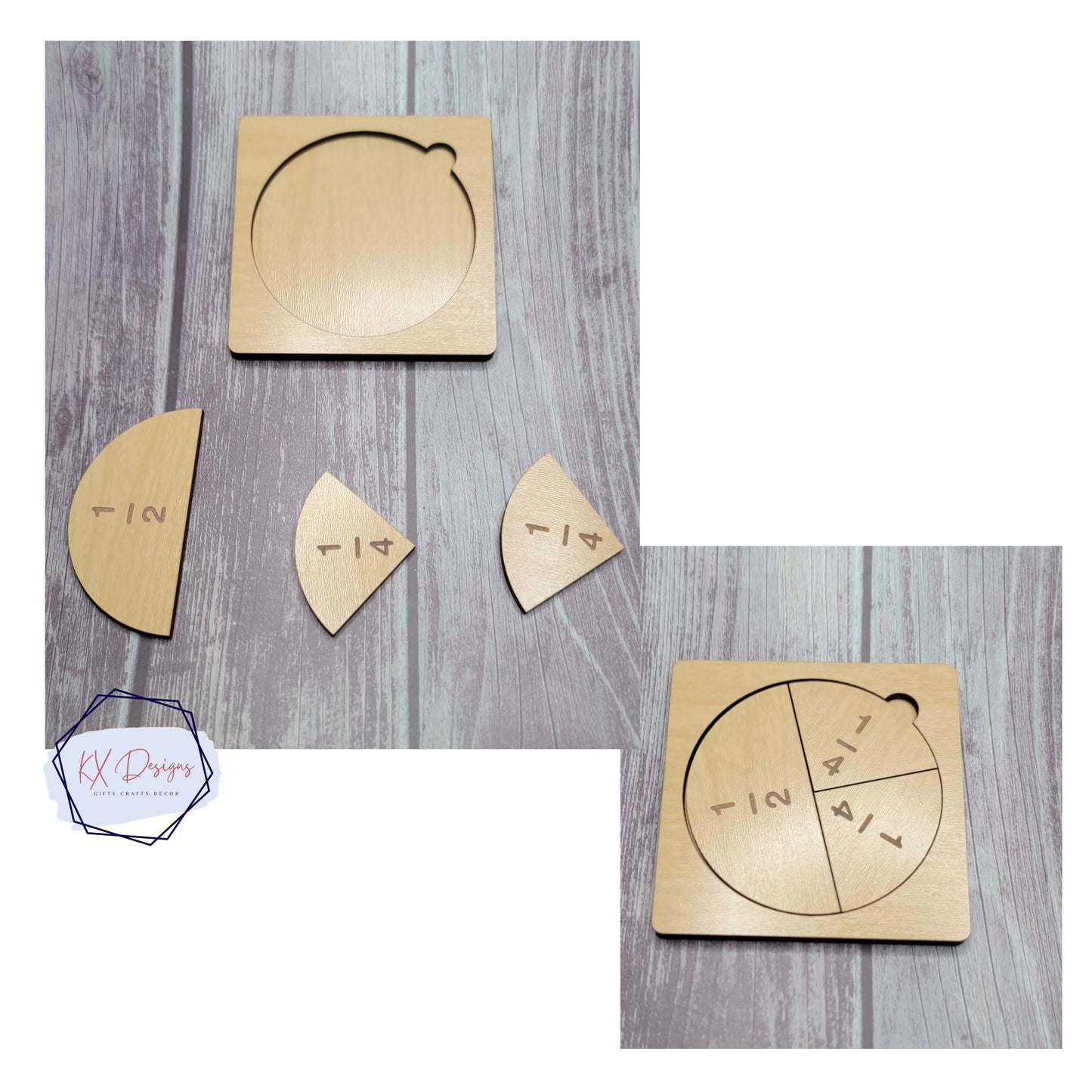 Wooden Circle Fraction Set | Math Help, Math learning tools, Homework, Homeschooling, Montessori, Math manipulative, Math education