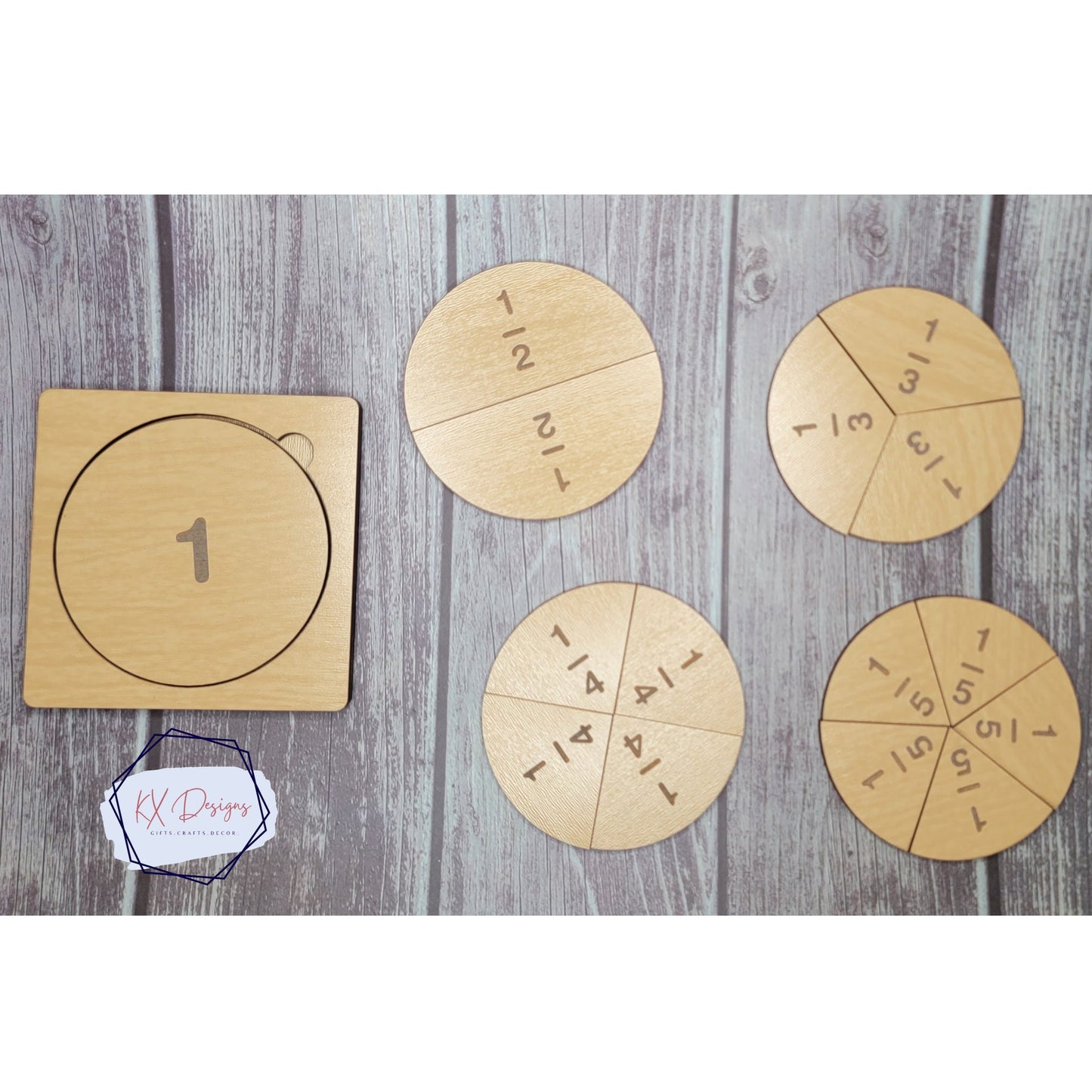Wooden Circle Fraction Set | Math Help, Math learning tools, Homework, Homeschooling, Montessori, Math manipulative, Math education