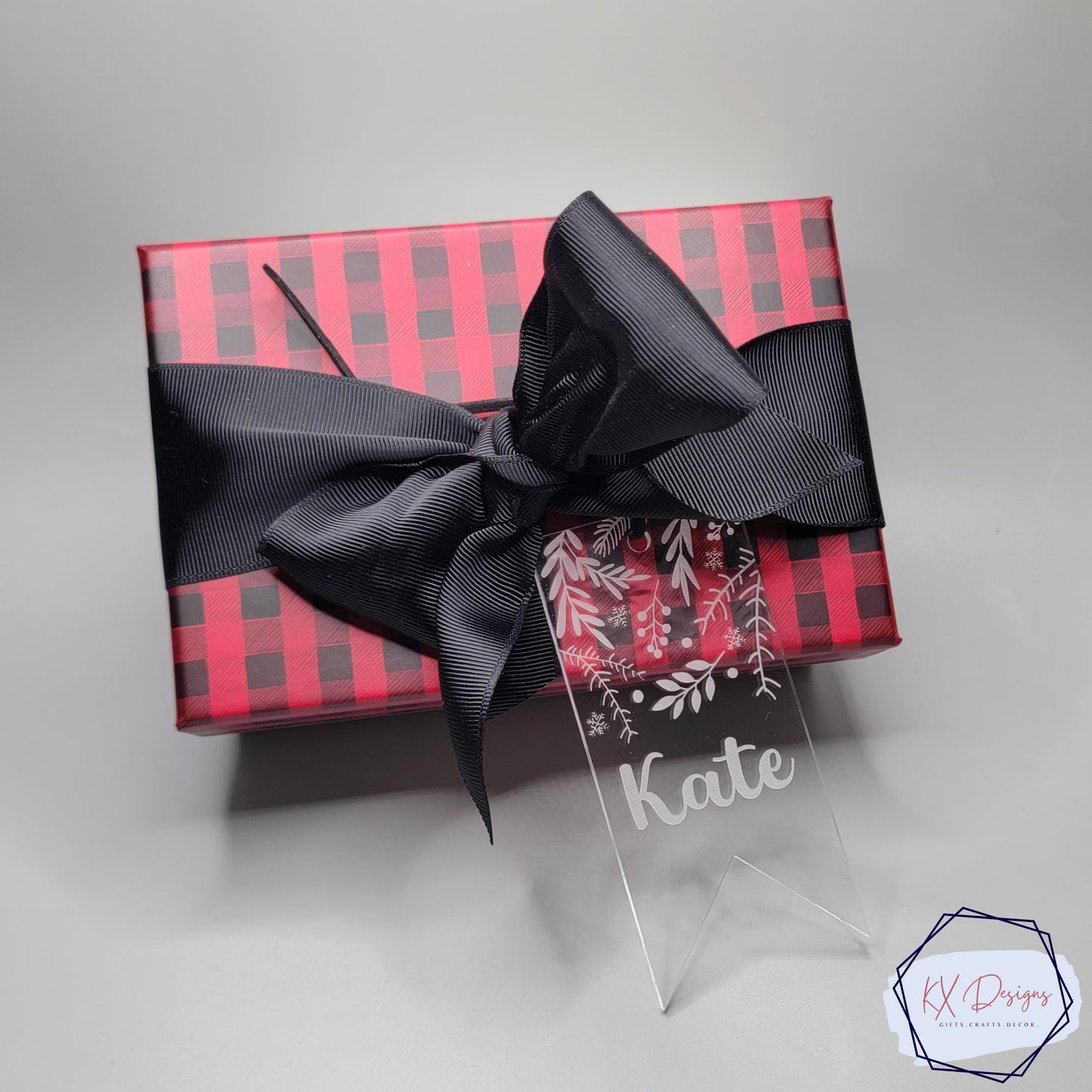 Winter Gift Tags, Name Tags, Wooden and Acrylic Gift Tags, Personalized, Engraved, ribbon options, Bulk options: see description