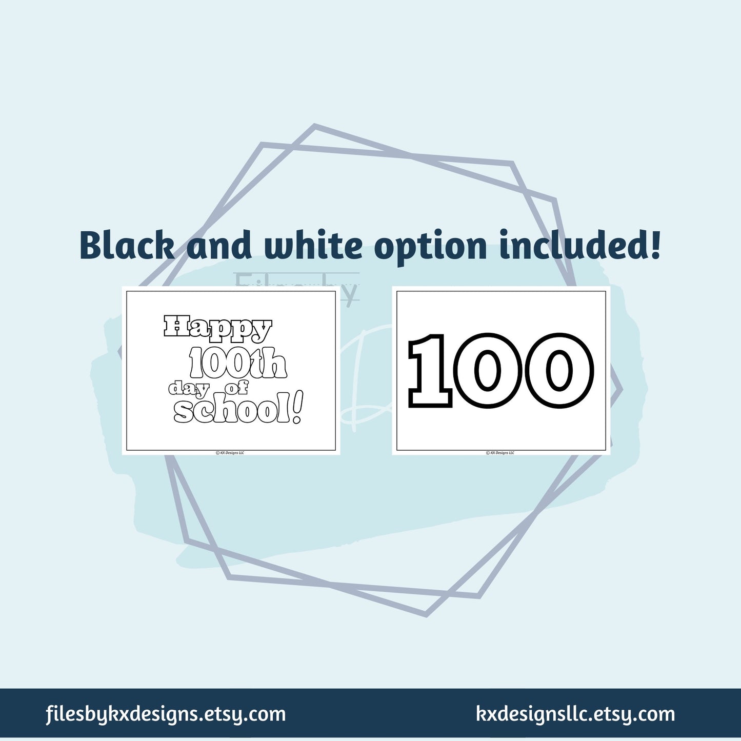 100th Day of School Hopscotch Game - Color & Black/White option - Fun Learning Math Activity for Kids - Instant Download Educational Game