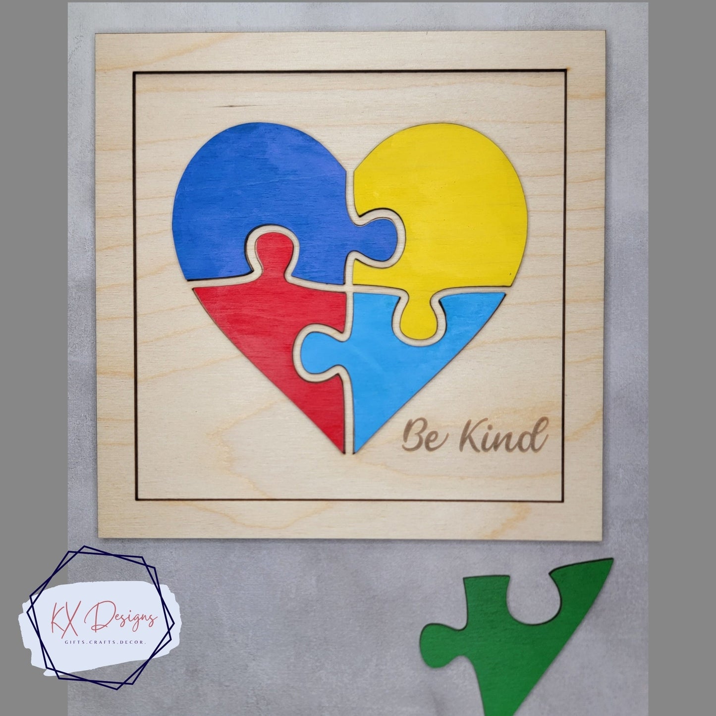 Autism Awareness DIY kit, Paint Your Own, DIY Wooden Craft Kit for Kids, Eight Designs, Available in three sizes, Paint supplies optional
