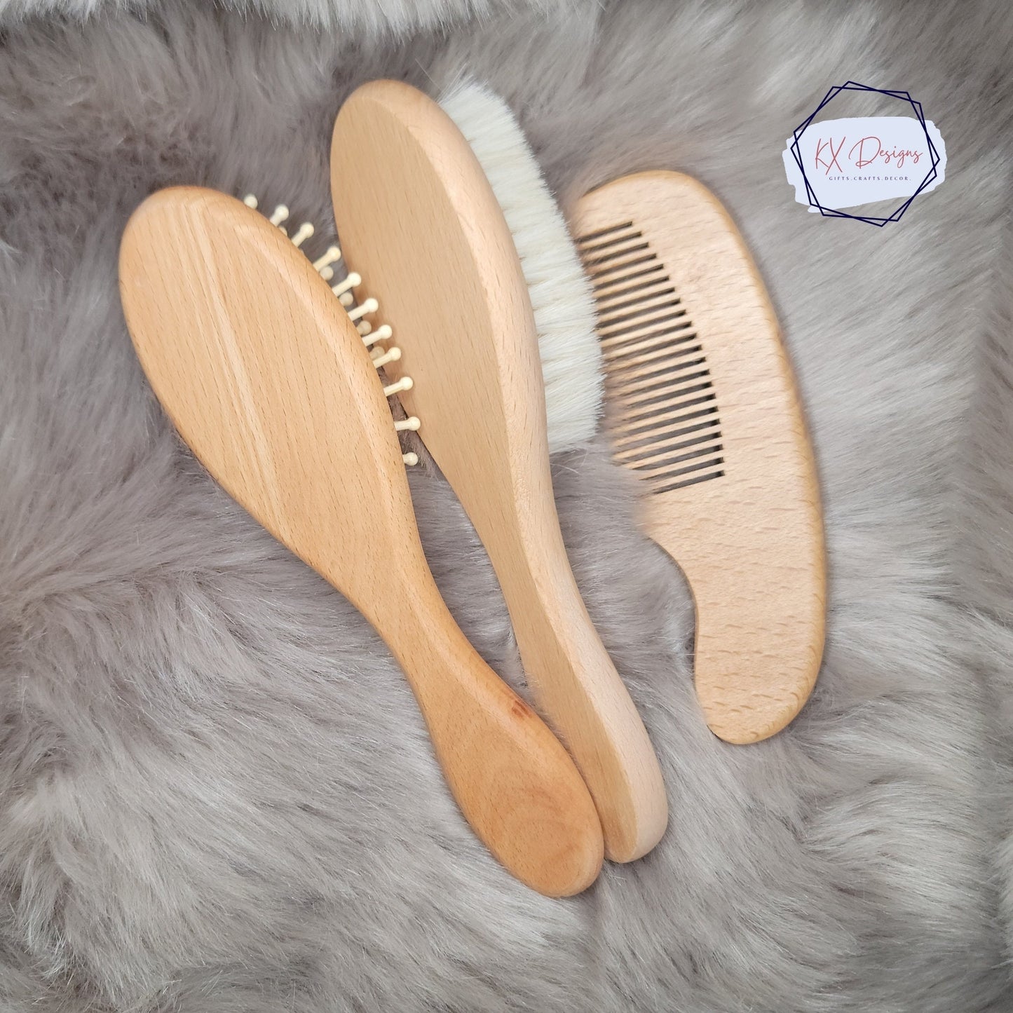Baby Brush & Comb Set, Gift for newborn, Personalized, Baby Name Reveal, Baby Shower Gift, Nursery Decor, Bundle