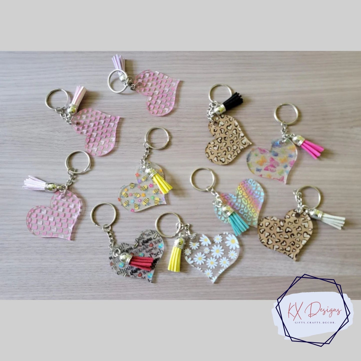 Acrylic Clear Pattern Keychain