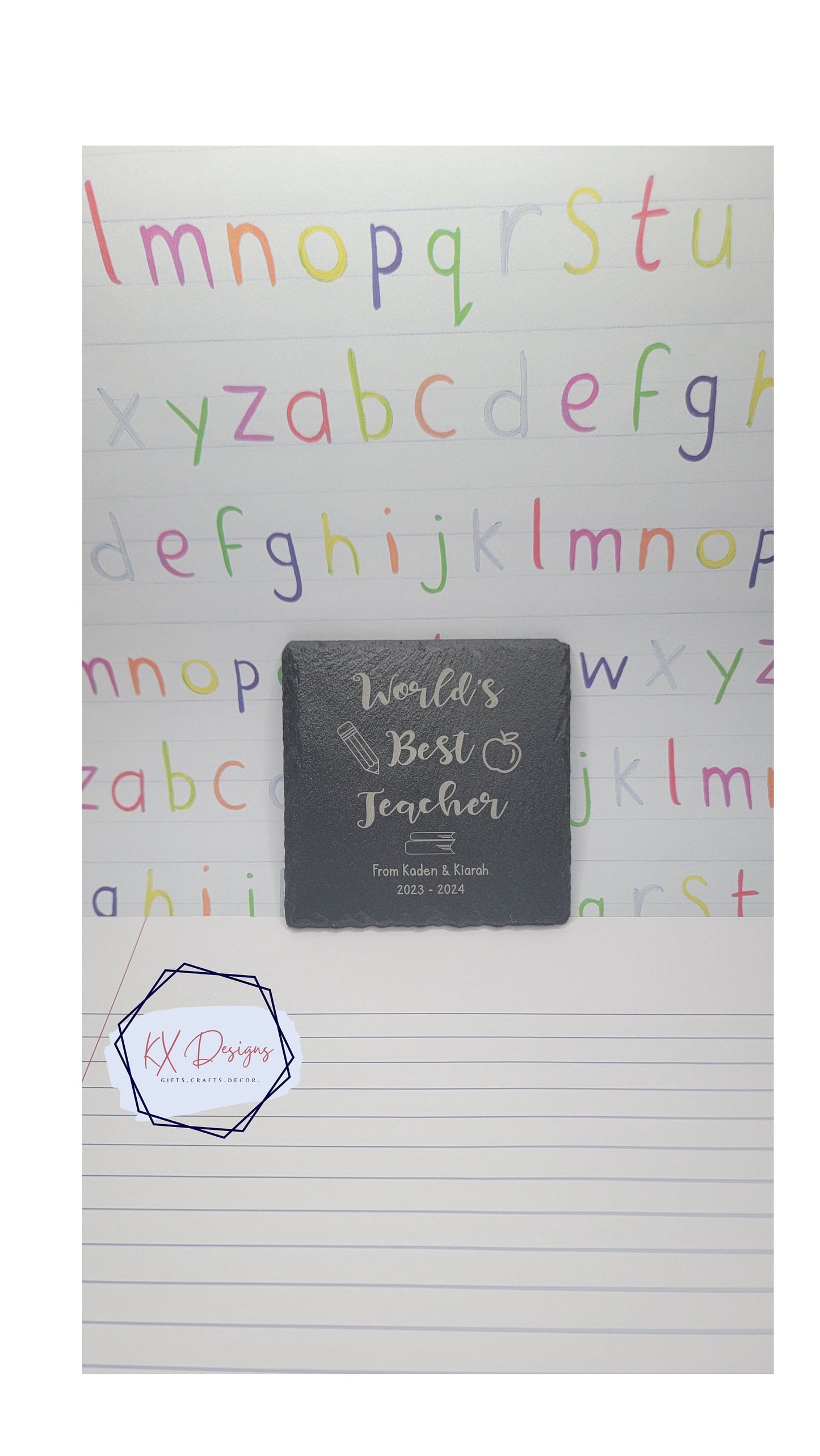 Personalized Laser Engraved Slate Coasters | Teacher gift, First day of school gift, Teacher Appreciation gifts, School events, Homeschool