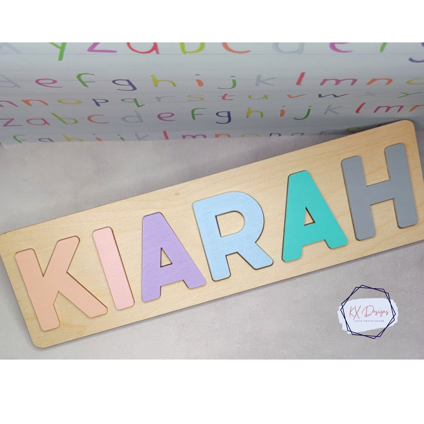Newborn/Kids Wooden Name Puzzle, Montessori Puzzle, Personalized Name Puzzle, Newborn gift, nursery décor, Educational custom gift, Playroom