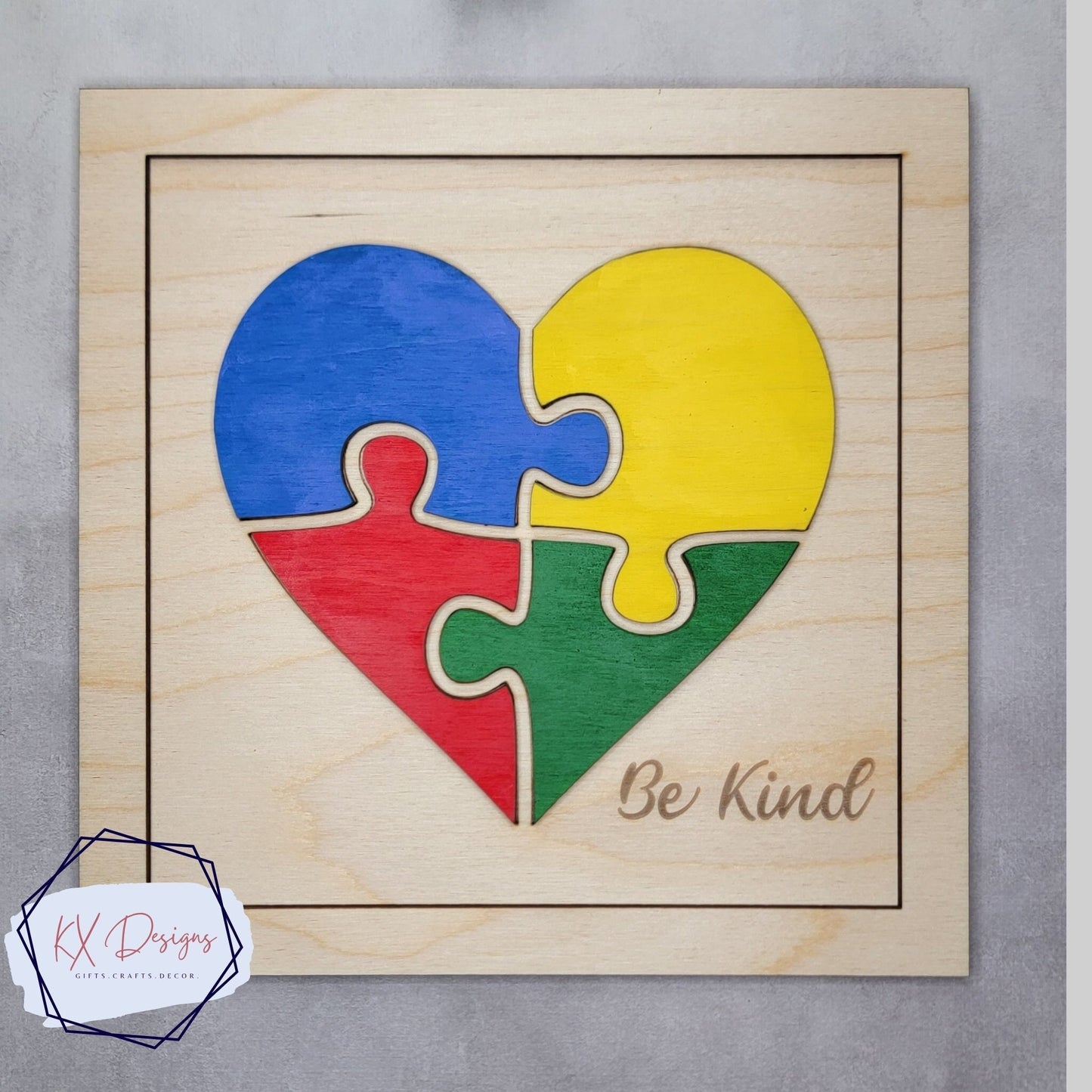 Autism Awareness DIY kit, Paint Your Own, DIY Wooden Craft Kit for Kids, Eight Designs, Available in three sizes, Paint supplies optional