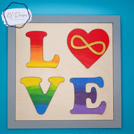 Autism Acceptance DIY kit, Paint Your Own, DIY Wooden Craft Kit for Kids, Eight Designs, Available in three sizes, Paint supplies optional