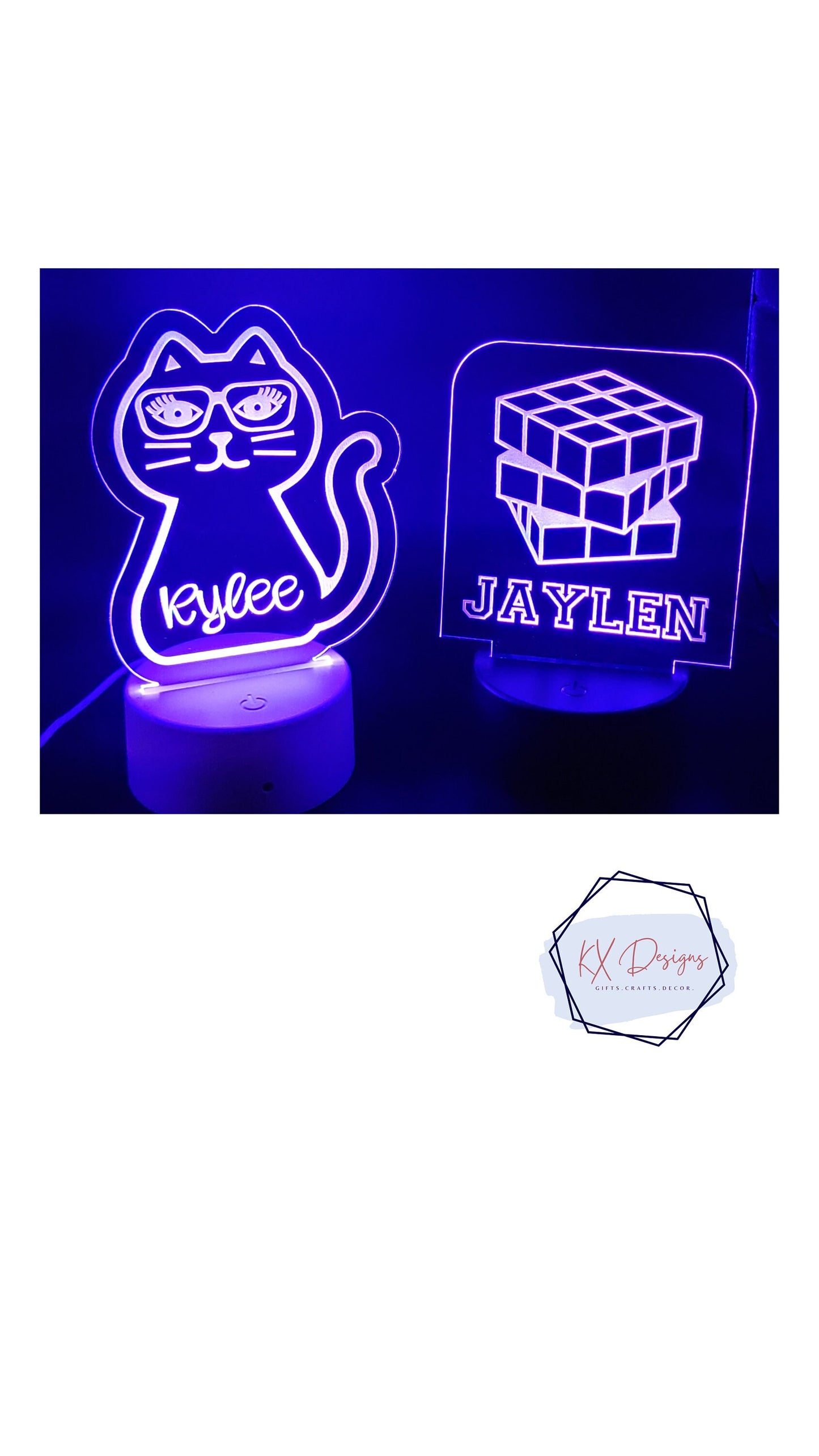 Custom Acrylic LED night lights for kids